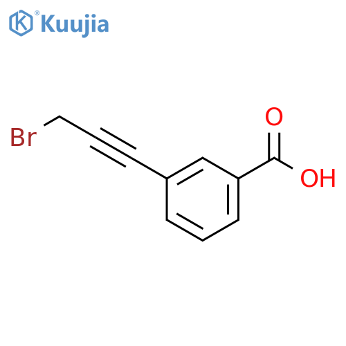 Benzoic acid, 3-(3-bromo-1-propyn-1-yl)- structure