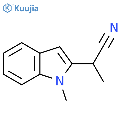 2-(1-methyl-1H-indol-2-yl)propanenitrile structure