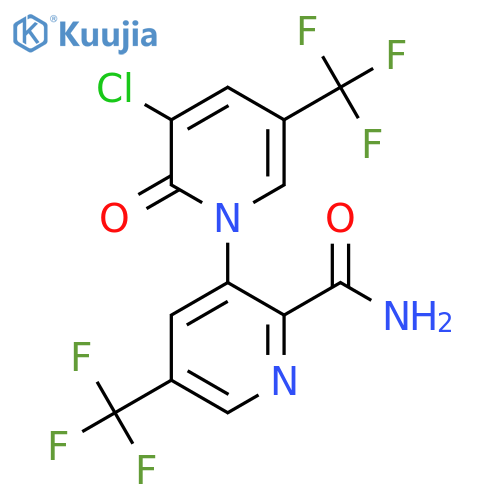 3-Chloro-2-oxo-5,5'-bis(trifluoromethyl)-2H-[1,3'-bipyridine]-2'-carboxamide structure