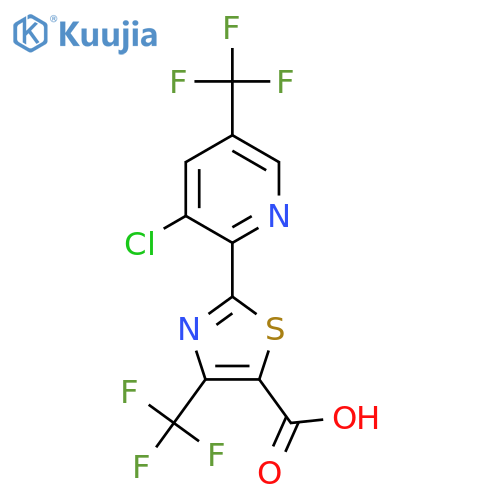 2-(3-Chloro-5-(trifluoromethyl)pyridin-2-yl)-4-(trifluoromethyl)thiazole-5-carboxylic acid structure