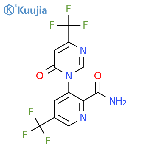 3-(6-Oxo-4-(trifluoromethyl)pyrimidin-1(6H)-yl)-5-(trifluoromethyl)picolinamide structure