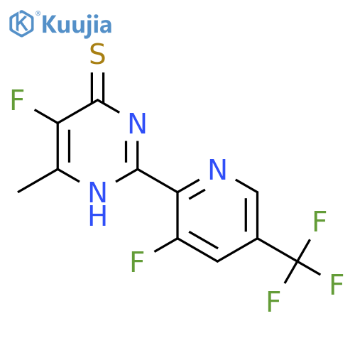 5-Fluoro-2-(3-fluoro-5-(trifluoromethyl)pyridin-2-yl)-6-methylpyrimidine-4(3H)-thione structure