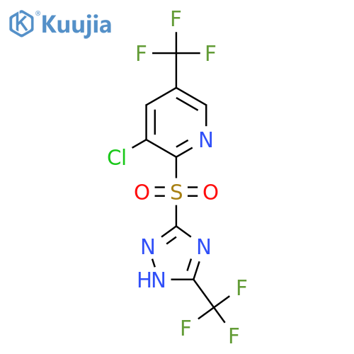 3-Chloro-5-(trifluoromethyl)-2-((3-(trifluoromethyl)-1H-1,2,4-triazol-5-yl)sulfonyl)pyridine structure