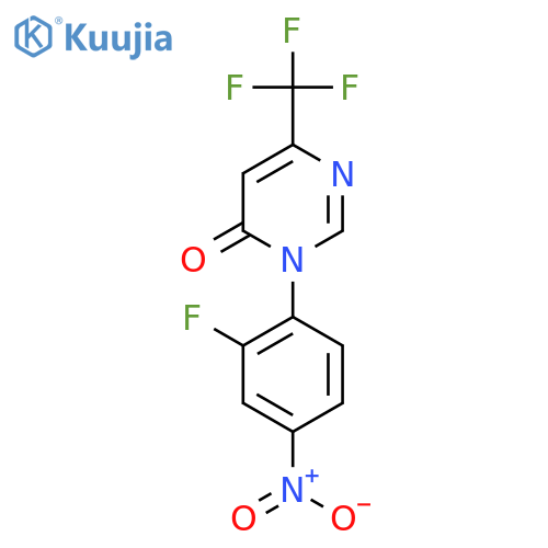 3-(2-Fluoro-4-nitrophenyl)-6-(trifluoromethyl)pyrimidin-4(3H)-one structure