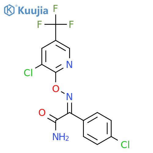 2-({[3-Chloro-5-(trifluoromethyl)pyridin-2-yl]oxy}imino)-2-(4-chlorophenyl)acetamide structure
