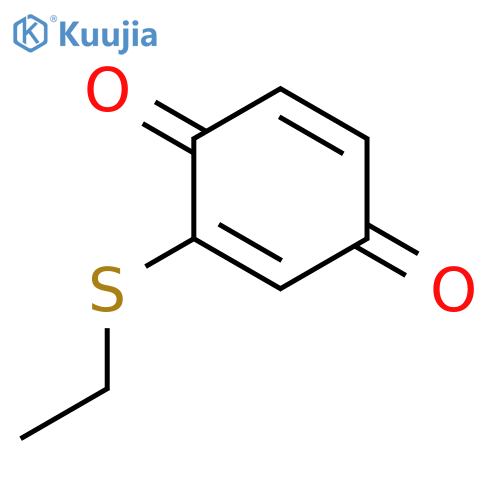 2,5-Cyclohexadiene-1,4-dione, 2-(ethylthio)- structure