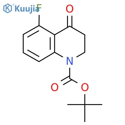 Tert-butyl 5-fluoro-4-oxo-1,2,3,4-tetrahydroquinoline-1-carboxylate structure