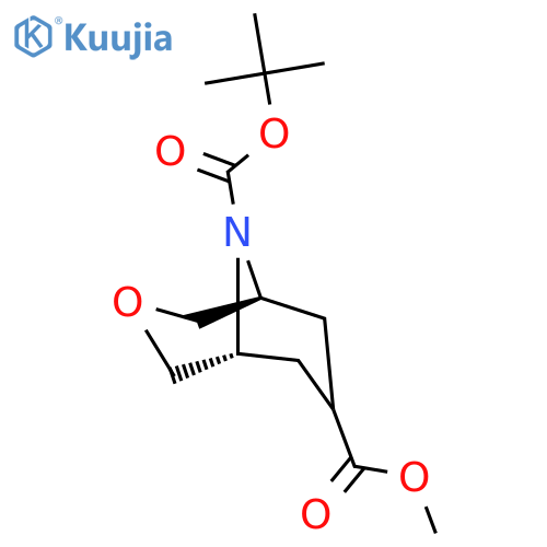 O9-tert-butyl O7-methyl 3-oxa-9-azabicyclo[3.3.1]nonane-7,9-dicarboxylate structure