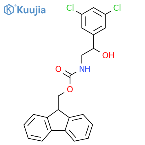 (9H-fluoren-9-yl)methyl N-[2-(3,5-dichlorophenyl)-2-hydroxyethyl]carbamate structure