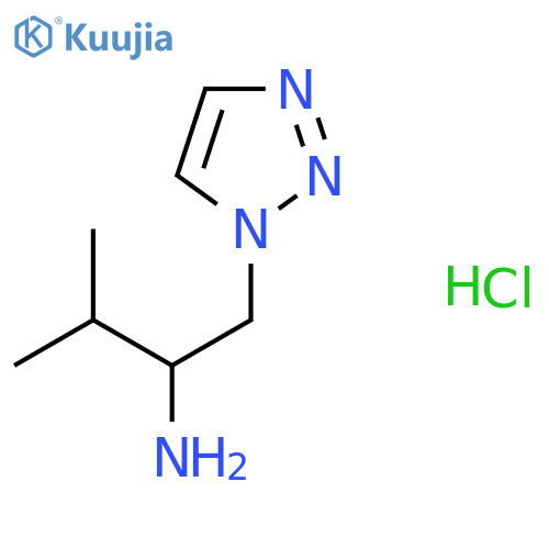 3-methyl-1-(1H-1,2,3-triazol-1-yl)butan-2-amine hydrochloride structure