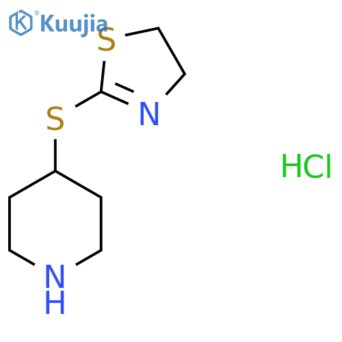 2-(Piperidin-4-ylthio)-4,5-dihydrothiazole hydrochloride structure
