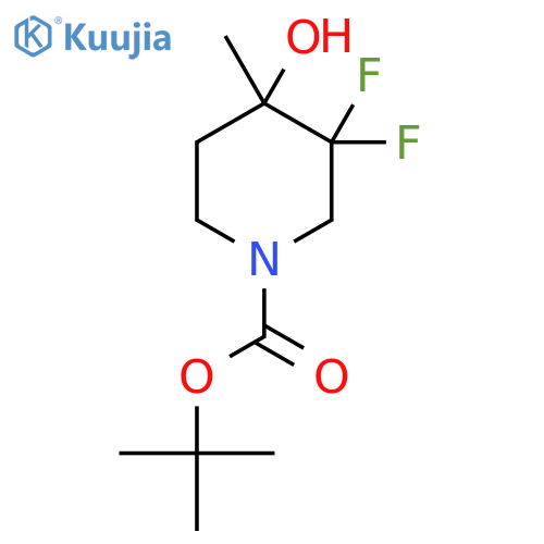 tert-butyl 3,3-Difluoro-4-hydroxy-4-methylpiperidine-1-carboxylate structure