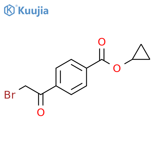 Benzoic acid, 4-(2-bromoacetyl)-, cyclopropyl ester structure