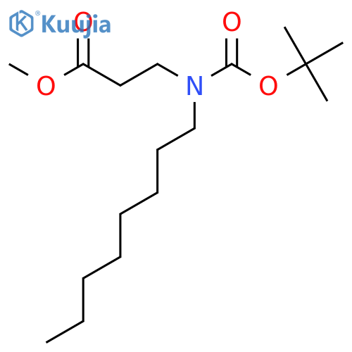 Methyl 3-(tert-butoxycarbonyl-(octyl)amino)propanoate structure