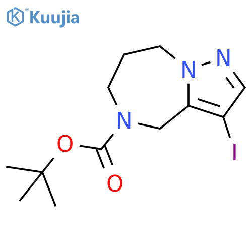 tert-butyl 3-iodo-4,6,7,8-tetrahydropyrazolo[1,5-a][1,4]diazepine-5-carboxylate structure