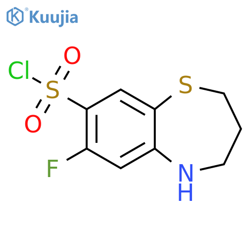 1,5-Benzothiazepine-8-sulfonyl chloride, 7-fluoro-2,3,4,5-tetrahydro- structure