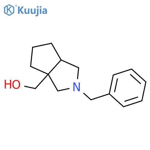 {2-Benzyl-octahydrocyclopentacpyrrol-3a-yl}methanol structure