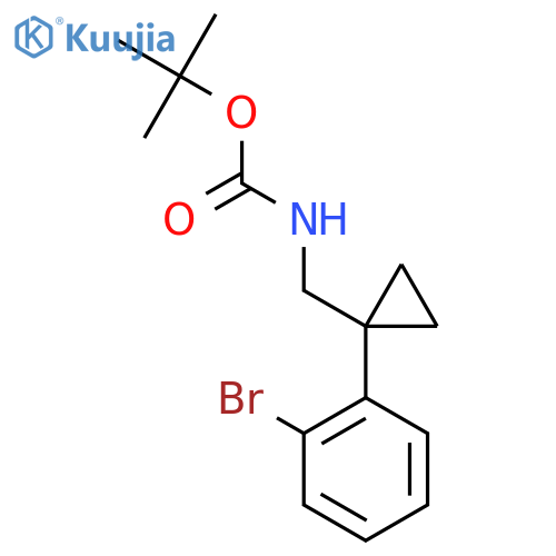 tert-butyl N-{[1-(2-bromophenyl)cyclopropyl]methyl}carbamate structure