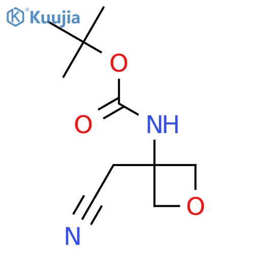 Tert-Butyl (3-(cyanomethyl)oxetan-3-yl)carbamate structure