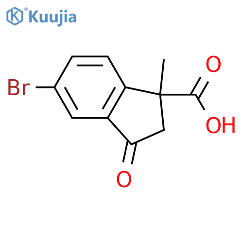1H-Indene-1-carboxylic acid, 5-bromo-2,3-dihydro-1-methyl-3-oxo- structure