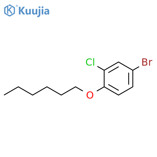 Benzene, 4-bromo-2-chloro-1-(hexyloxy)- structure