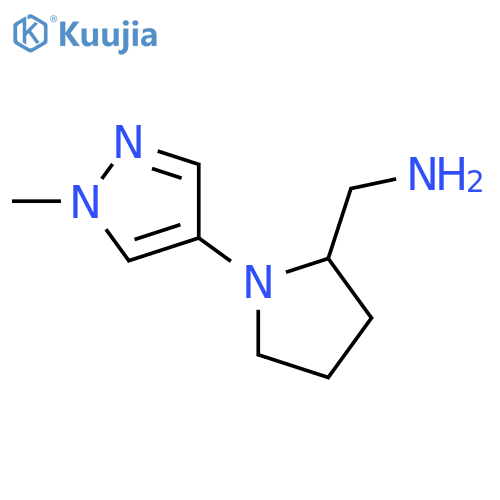 1-[1-(1-Methyl-1h-pyrazol-4-yl)-2-pyrrolidinyl]methanamine structure