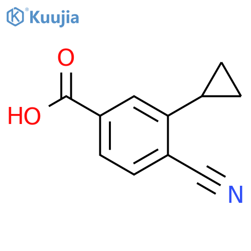 Benzoic acid, 4-cyano-3-cyclopropyl- structure