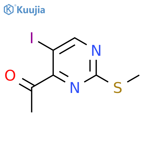 1-(5-Iodo-2-(methylthio)pyrimidin-4-yl)ethanone structure
