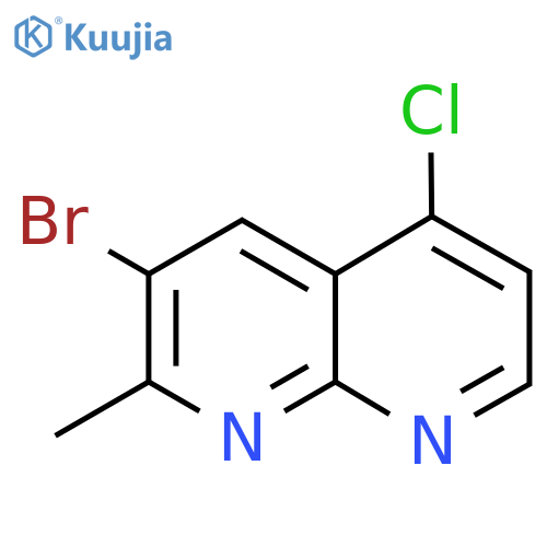 3-Bromo-5-chloro-2-methyl-1,8-naphthyridine structure
