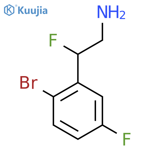 2-(2-Bromo-5-fluorophenyl)-2-fluoroethan-1-amine structure