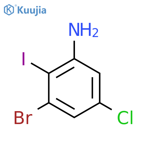 3-Bromo-5-chloro-2-iodoaniline structure