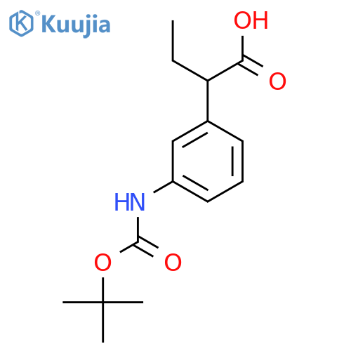 2-(3-{[(Tert-butoxy)carbonyl]amino}phenyl)butanoic acid structure