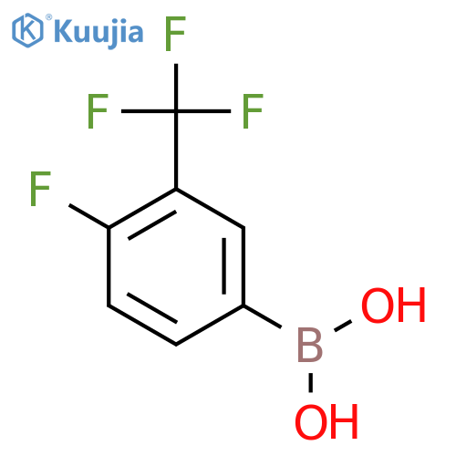 4-Fluoro-3-(trifluoromethyl)phenylboronic acid structure