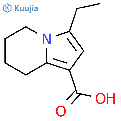 3-ethyl-5,6,7,8-tetrahydroindolizine-1-carboxylic acid structure