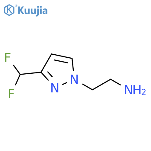 1H-Pyrazole-1-ethanamine, 3-(difluoromethyl)- structure