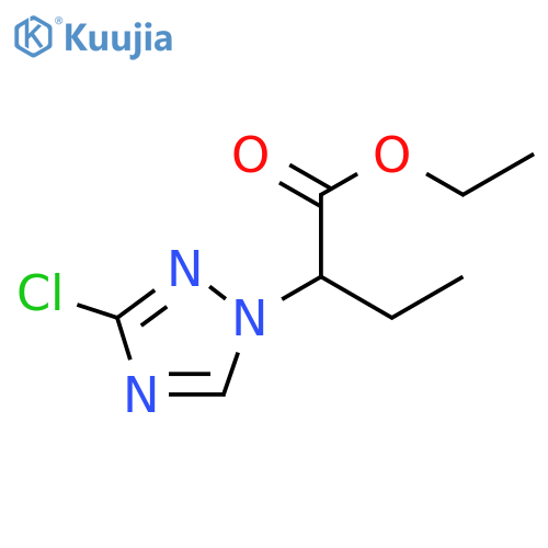 ethyl 2-(3-chloro-1H-1,2,4-triazol-1-yl)butanoate structure