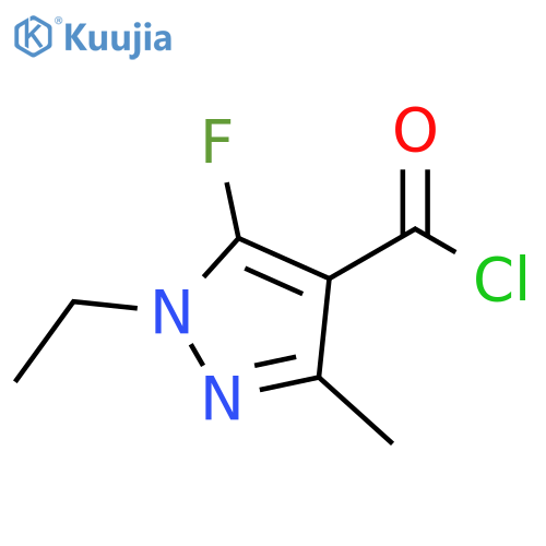 1-ethyl-5-fluoro-3-methyl-1H-pyrazole-4-carbonyl chloride structure