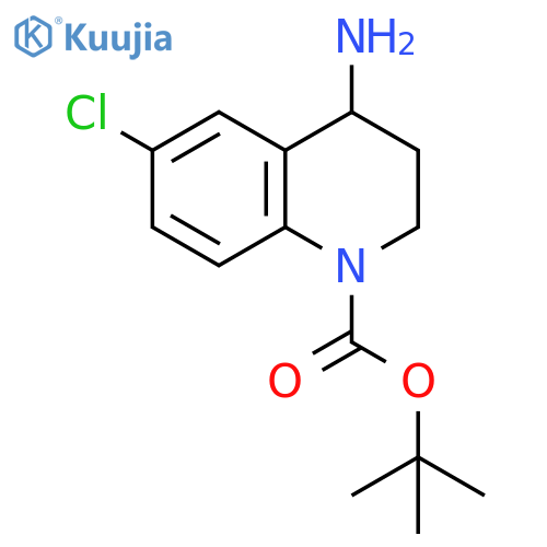 1(2H)-Quinolinecarboxylic acid, 4-amino-6-chloro-3,4-dihydro-, 1,1-dimethylethyl ester structure