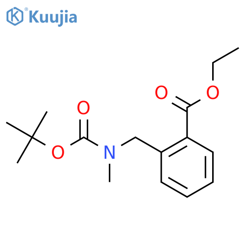 Ethyl 2-(((tert-butoxycarbonyl)(methyl)amino)methyl)benzoate structure