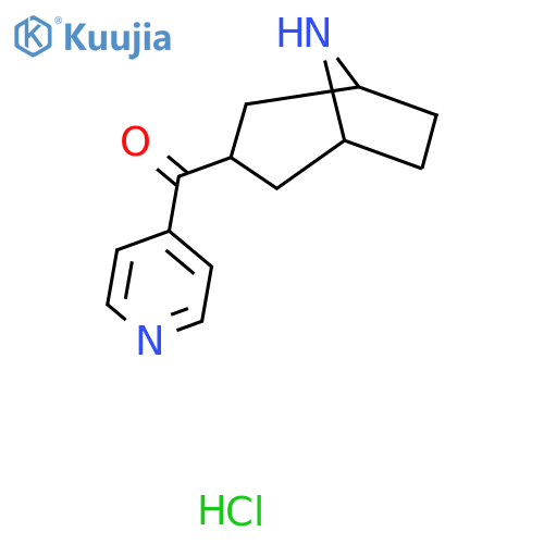 (8-Azabicyclo[3.2.1]octan-3-yl)(pyridin-4-yl)methanone hydrochloride structure