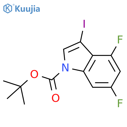 Tert-Butyl 4,6-difluoro-3-iodo-1H-indole-1-carboxylate structure