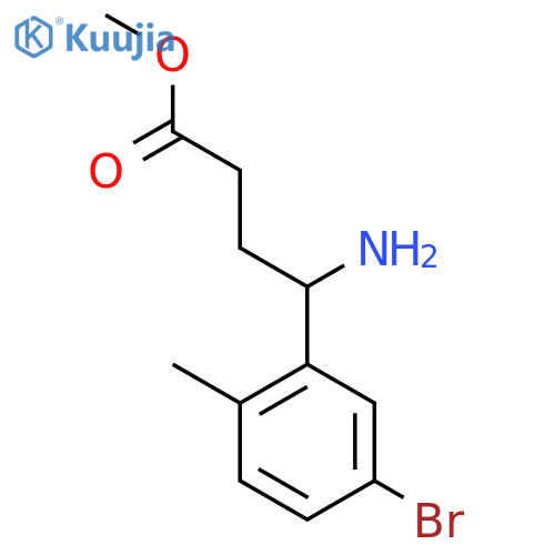 Methyl 4-amino-4-(5-bromo-2-methylphenyl)butanoate structure
