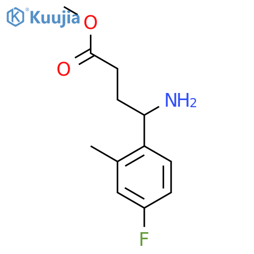 Methyl 4-amino-4-(4-fluoro-2-methylphenyl)butanoate structure