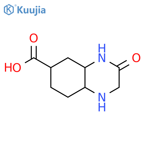 6-Quinoxalinecarboxylic acid, decahydro-3-oxo- structure