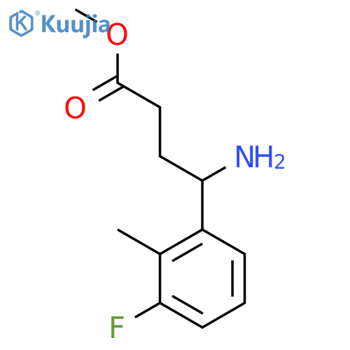 Methyl 4-amino-4-(3-fluoro-2-methylphenyl)butanoate structure