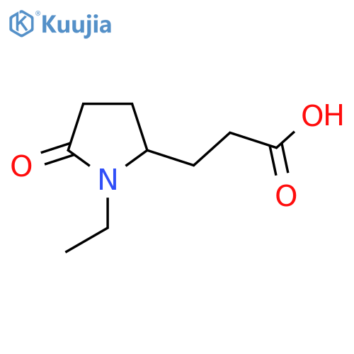 3-(1-Ethyl-5-oxopyrrolidin-2-yl)propanoic acid structure