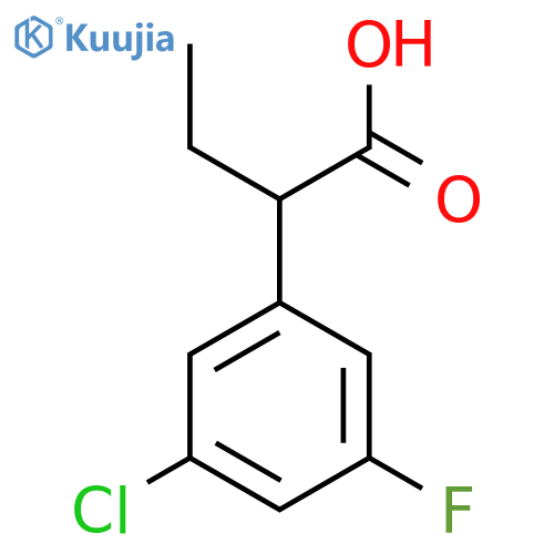 2-(3-Chloro-5-fluorophenyl)butanoic acid structure
