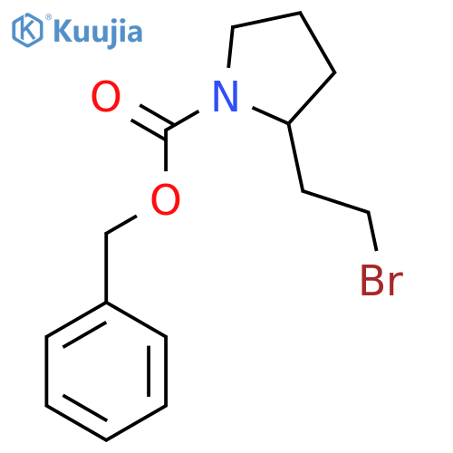 Benzyl 2-(2-bromoethyl)pyrrolidine-1-carboxylate structure