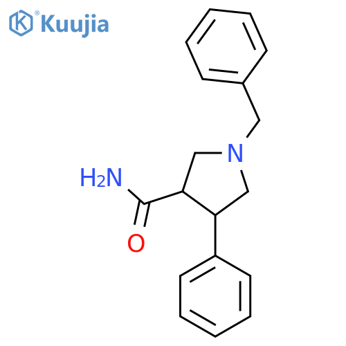 1-Benzyl-4-phenylpyrrolidine-3-carboxamide structure