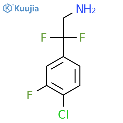 2-(4-Chloro-3-fluorophenyl)-2,2-difluoroethan-1-amine structure